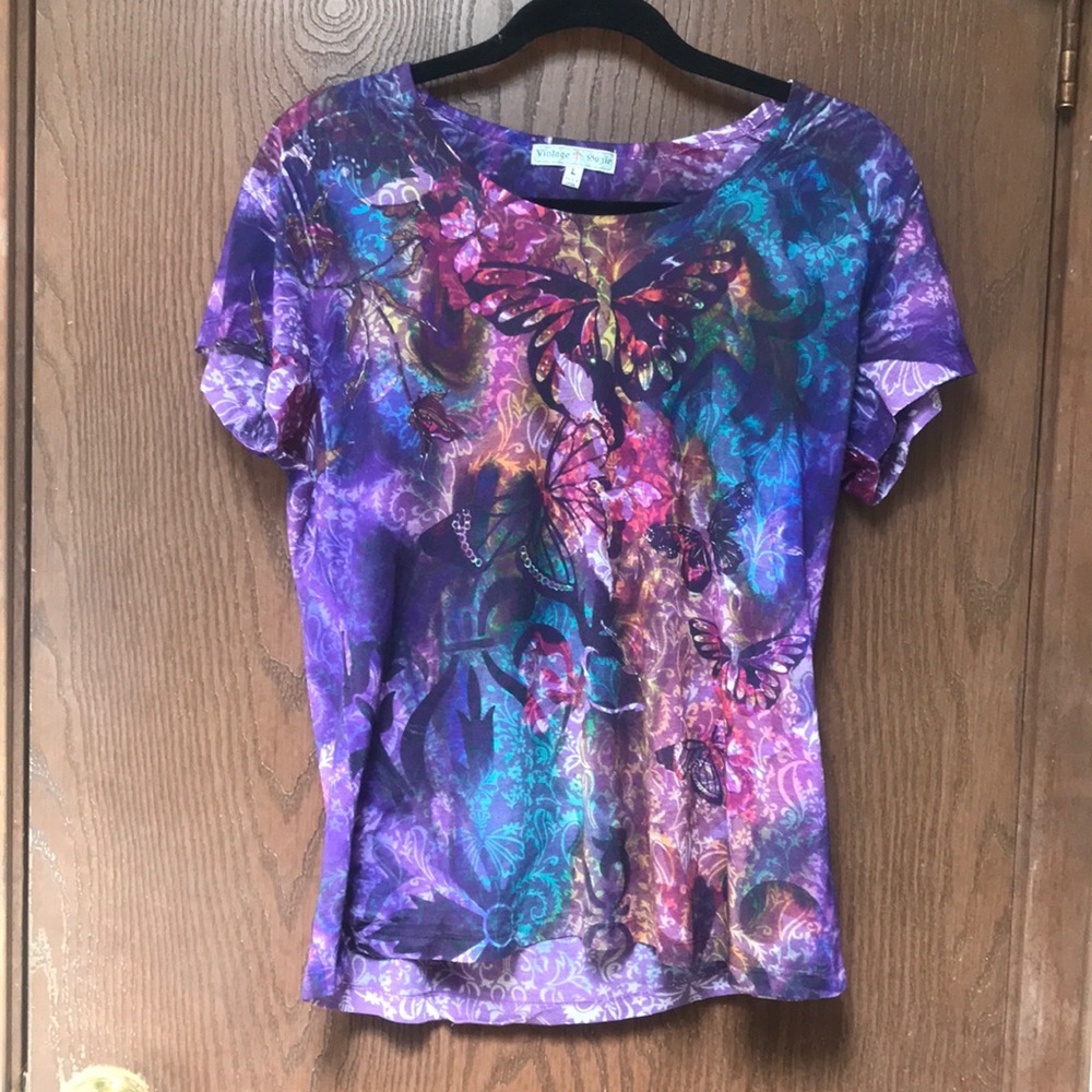 Vintage Suzie butterfly summer top
